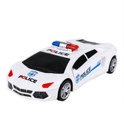 Kids LED Police Car Toy – Electric, 360° Rotary Wheels, Lights & Music