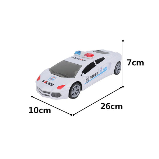 Kids LED Police Car Toy – Electric, 360° Rotary Wheels, Lights & Music