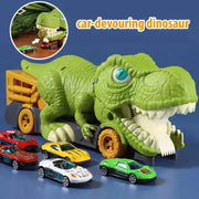 Dinosaur Car Carrier Truck Toy – Racing Track Playset for Kids