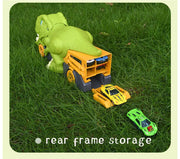 Dinosaur Car Carrier Truck Toy – Racing Track Playset for Kids
