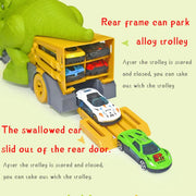 Dinosaur Car Carrier Truck Toy – Racing Track Playset for Kids