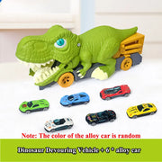 Dinosaur Car Carrier Truck Toy – Racing Track Playset for Kids