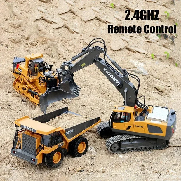 RC Construction Vehicle Toys – Remote Control Excavator, Dump Truck & Bulldozer