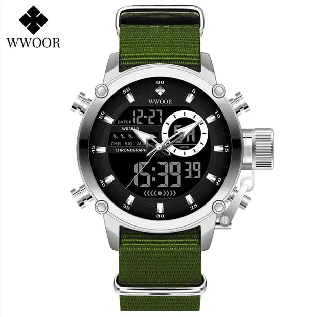 WWOOR Fashion Watches for Men Luxury Digital Design