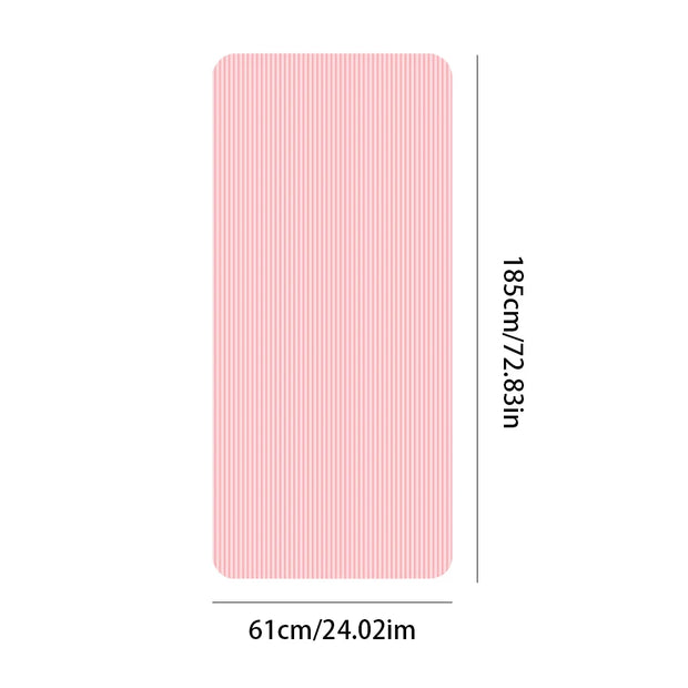 Yoga Mat Non Slip Exercise Mat 10mm Thick Solid Color Fitness Mat 72x23.8in Yoga Workout Mat Multi-Function for Home Gym