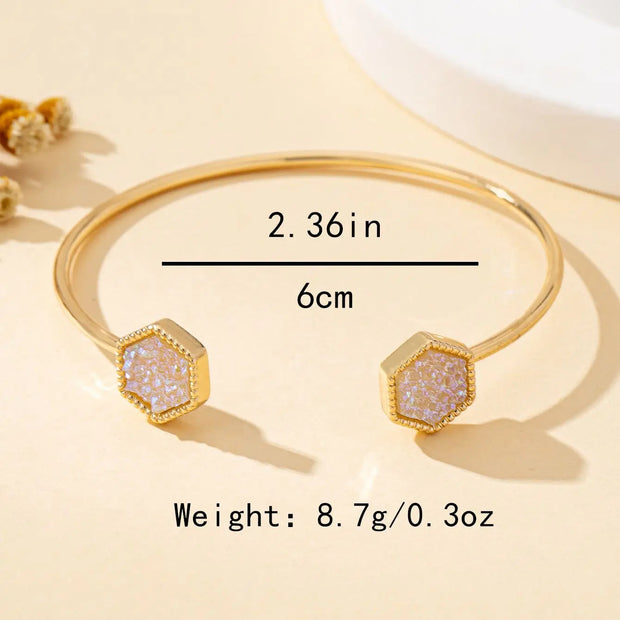 Adjustable Open Bracelet on Wrist