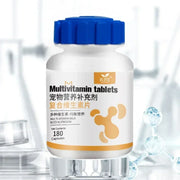 Pet Multivitamin Tablets – 180 Count for Dogs & Cats, Boost Immunity & Coat Health