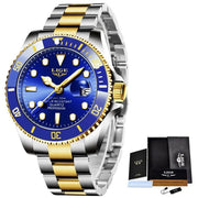 LIGE Men’s Luxury Diver Watch Waterproof Design