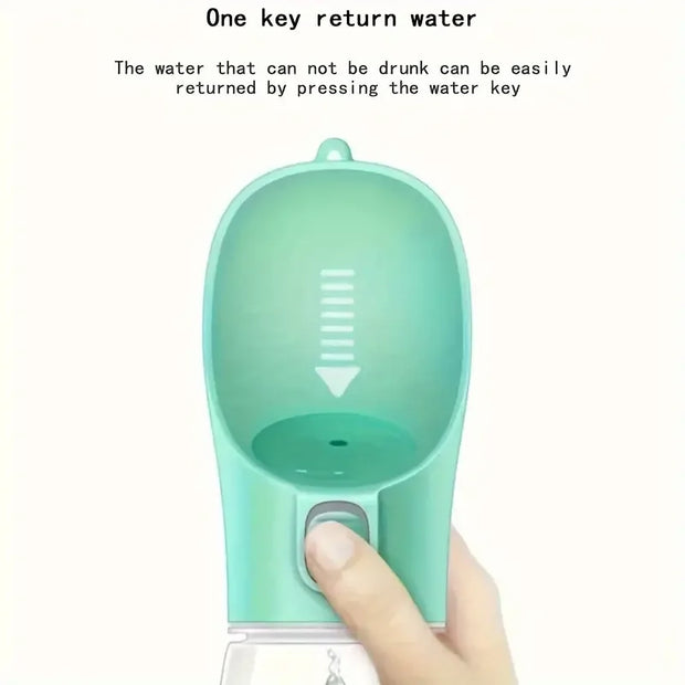 Portable Pet Water Bottle – 300ML Travel Dog & Cat Drinking Bowl for Outdoor Walks