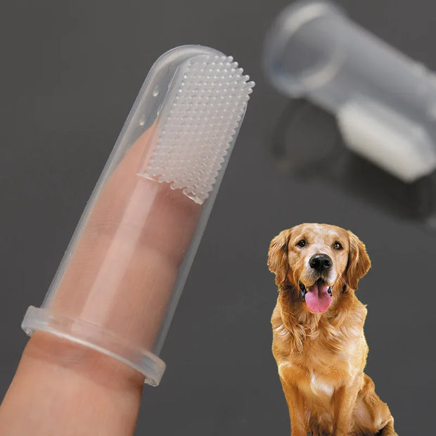 Pet Silicone Finger Toothbrush – Oral Cleaning for Dogs & Cats