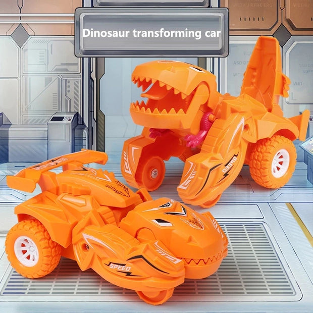2-in-1 Dinosaur Transformation Car Toy – Action Collision Vehicle for Kids