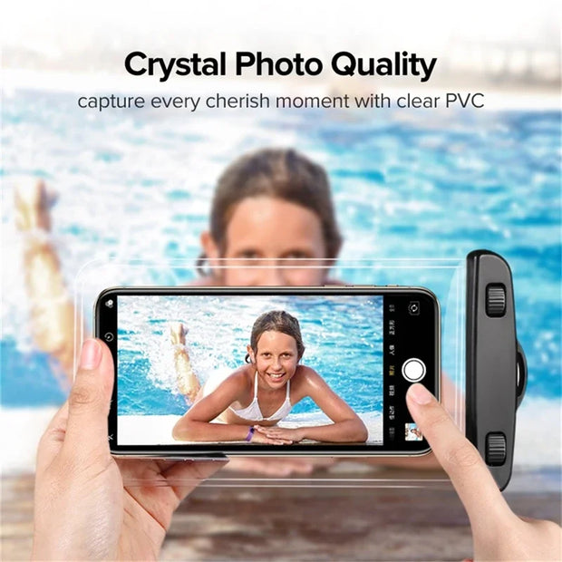 Waterproof Phone Pouch – Universal Swimming Case for iPhone 13–15 Pro Max