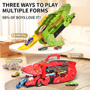 Dinosaur Track Toy Car Set – T-Rex Puzzle Playset for Kids 3-6