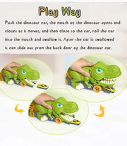 Dinosaur Car Carrier Truck Toy – Racing Track Playset for Kids