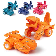 2-in-1 Dinosaur Transformation Car Toy – Action Collision Vehicle for Kids