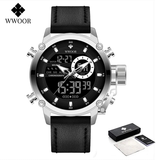 WWOOR Fashion Watches for Men Luxury Digital Design