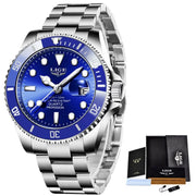 LIGE Men’s Luxury Diver Watch Waterproof Design