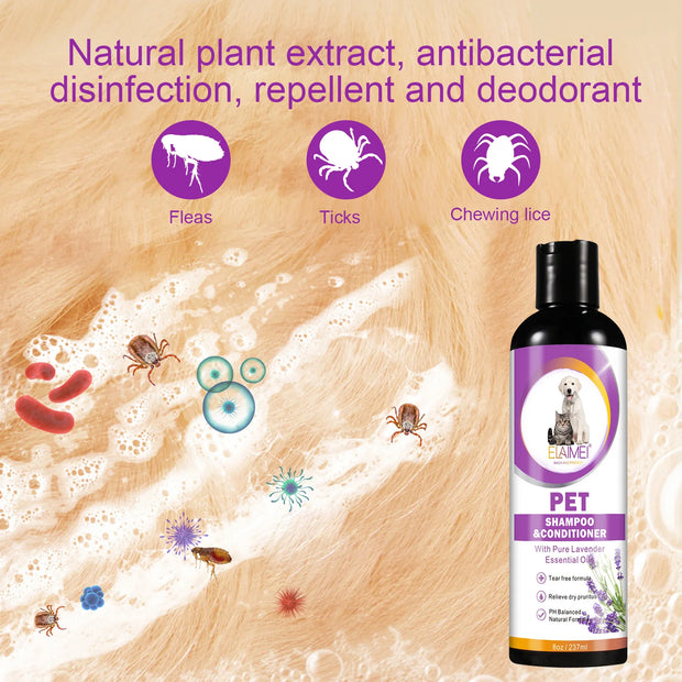 Dog Shampoo – Anti-Itch, Odor Removal, Stain Care & Hair Nourishing Pet Wash