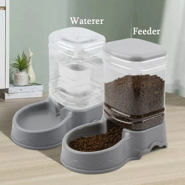 3.8L PP Pet Feeder & Water Fountain, Automatic Drink Bowl for Cats & Dogs