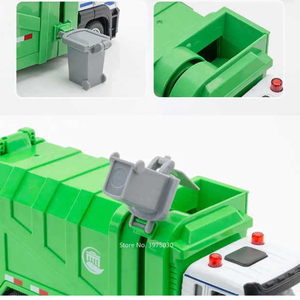 Urban Sanitation Toy Car – Engineering Garbage Truck with Sound, Educational Toy for Kids
