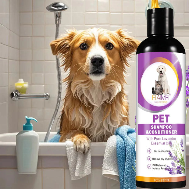 Dog Shampoo – Anti-Itch, Odor Removal, Stain Care & Hair Nourishing Pet Wash