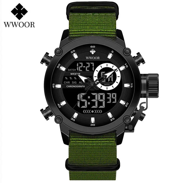 WWOOR Fashion Watches for Men Luxury Digital Design