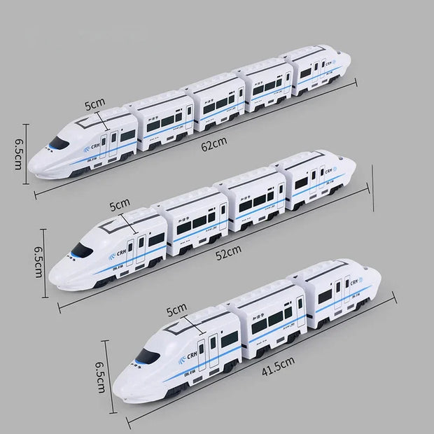 Kids DIY Electric Train Toy – High-Speed Railway with Sound & Light