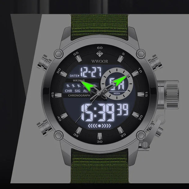 WWOOR Fashion Watches for Men Luxury Digital Design