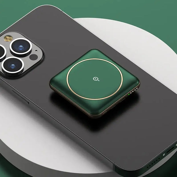 Portable Mini Magnetic Wireless Power Bank 5000mAh Fast Charger for iPhone & Android