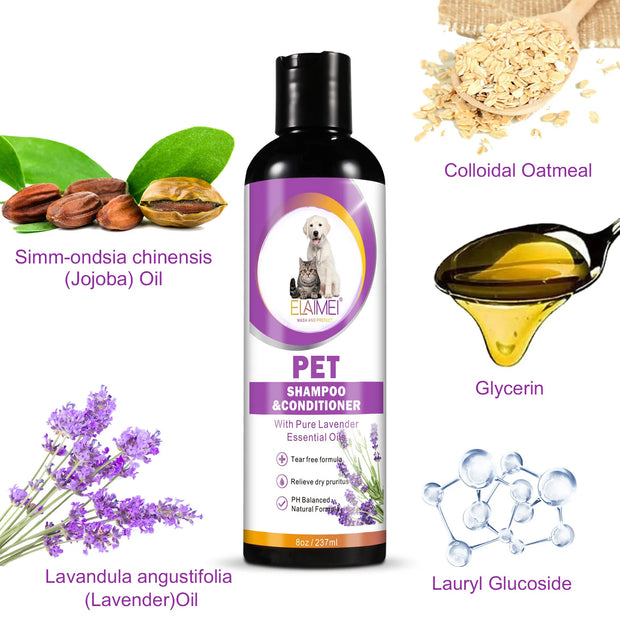 Dog Shampoo – Anti-Itch, Odor Removal, Stain Care & Hair Nourishing Pet Wash