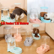 3.8L PP Pet Feeder & Water Fountain, Automatic Drink Bowl for Cats & Dogs