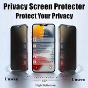 5PCS Anti-Spy Privacy Glass – Screen Protector for iPhone 11–16 Series
