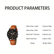 Men’s Hip Hop Luxury Watch – Fashion Sports Wristwatch & Bracelet Set