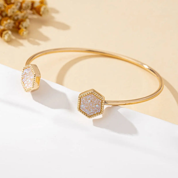 Adjustable Open Bracelet on Wrist