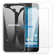 Fairphone 3/3+/3 Pro Case + 2 Tempered Glass – Soft Cover & Screen Protector