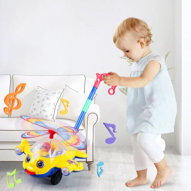 Baby Walker Push Toy – Plane & Car Push-Along Outdoor Toy for Toddlers