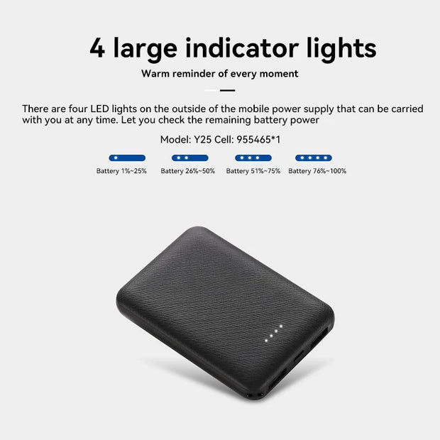 20,000mAh Power Bank USB Charger Fast Charging External Battery for Heating Vest, Jacket, Scarf, Gloves