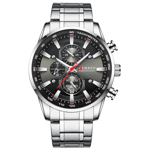 CURREN Men’s Luxury Quartz Watch – Sport Waterproof Chronograph