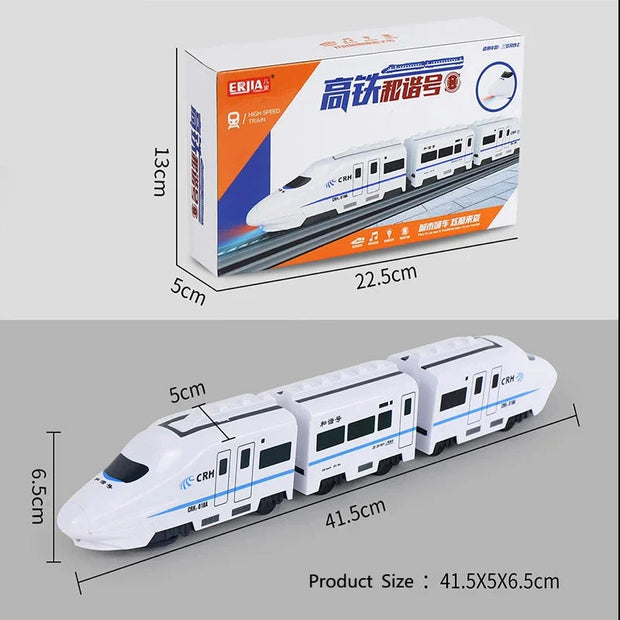 Kids DIY Electric Train Toy – High-Speed Railway with Sound & Light