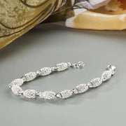 Elegant Silver-Plated Hollow Ball Bracelet Side View