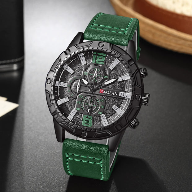 Men’s Luxury Fashion Watch with Leather Strap