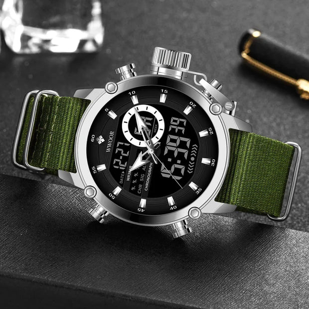 WWOOR Fashion Watches for Men Luxury Digital Design
