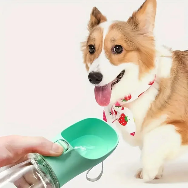 Portable Pet Water Bottle – 300ML Travel Dog & Cat Drinking Bowl for Outdoor Walks