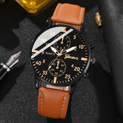 Men’s Hip Hop Luxury Watch – Fashion Sports Wristwatch & Bracelet Set