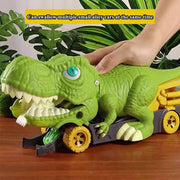 Dinosaur Car Carrier Truck Toy – Racing Track Playset for Kids