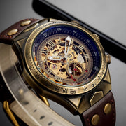 Men’s Automatic Mechanical Watch – Retro Leather Strap