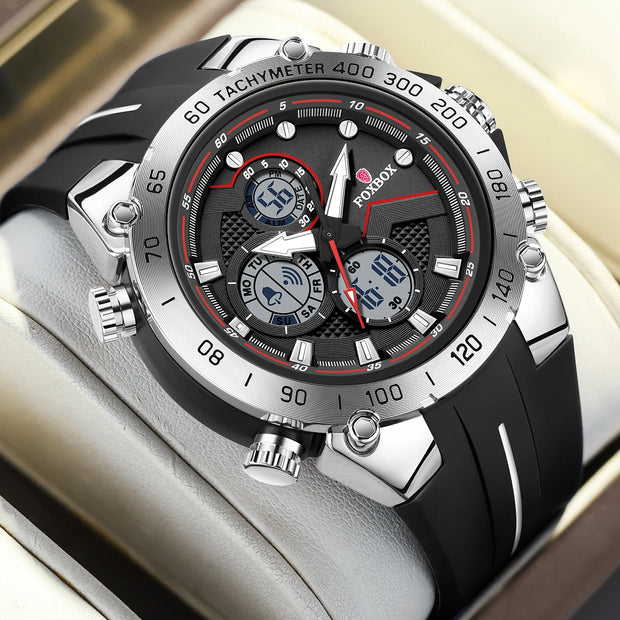Men’s LIGE Sports Watch Quartz Analog Digital Design