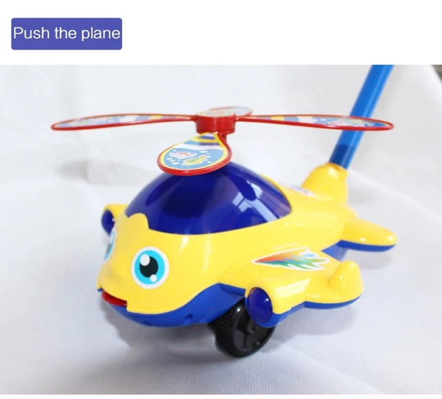 Baby Walker Push Toy – Plane & Car Push-Along Outdoor Toy for Toddlers