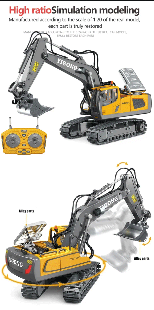 RC Construction Vehicle Toys – Remote Control Excavator, Dump Truck & Bulldozer