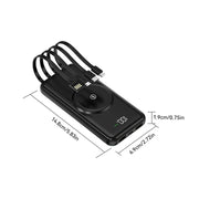 100,000mAh Wireless Power Bank 6-in-1 Built-in Cables Dual USB Charger for iPhone